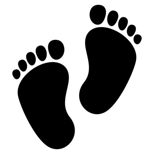 Charming baby footprints design for creative projects