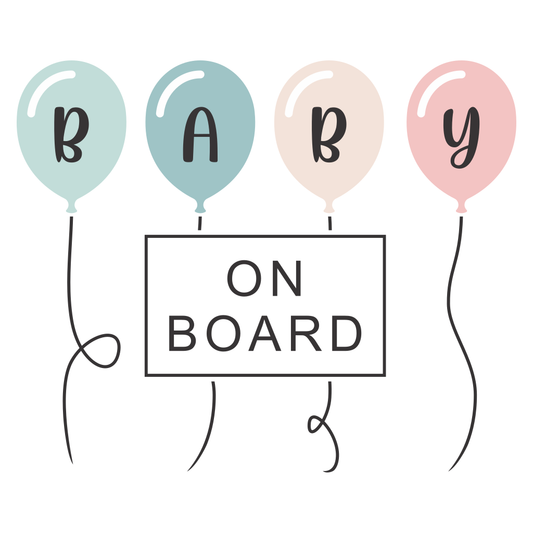 Cute baby on board design for cutting machine projects