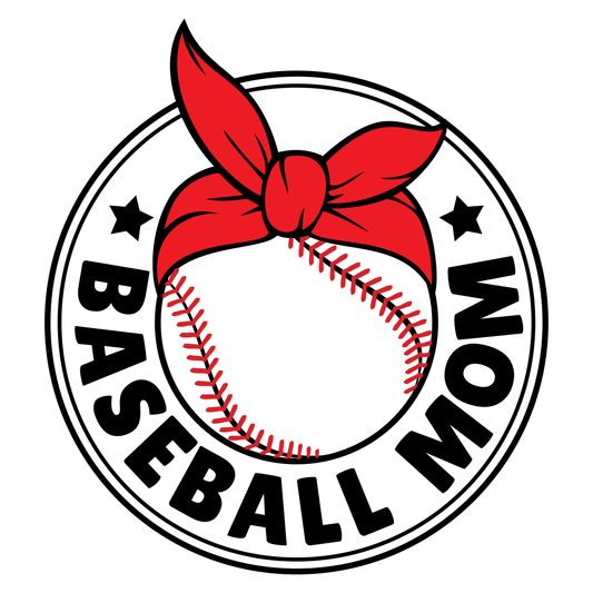 Celebrate baseball season with a vibrant badge design for moms