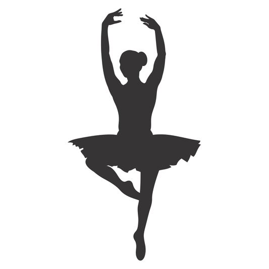 Elegant ballerina silhouette for SVG cutting