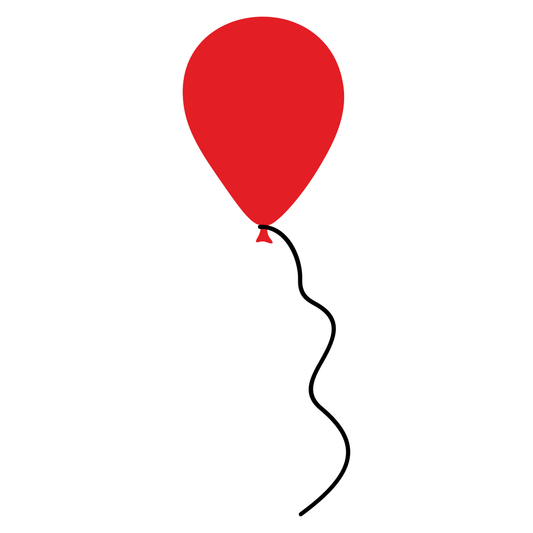 Charming red balloon design for creative projects and crafts