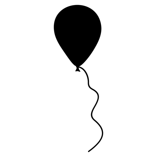 Vector design of a black balloon floating in the air