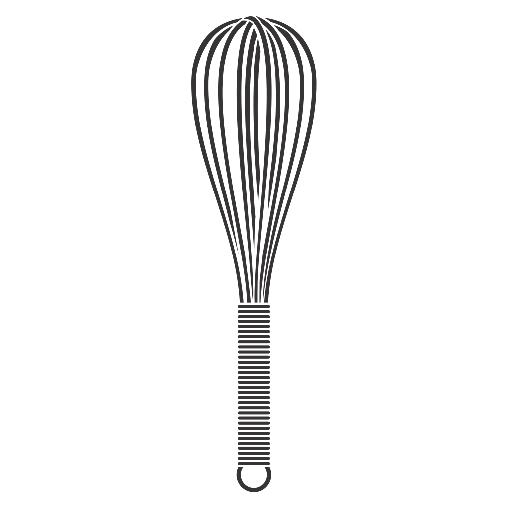 Creative vector design of a balloon whisk for crafting projects