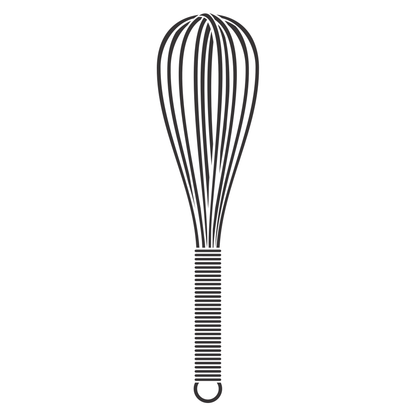 Creative vector design of a balloon whisk for crafting projects