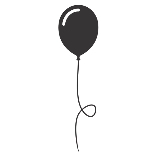 Stylish black balloon design perfect for crafting projects