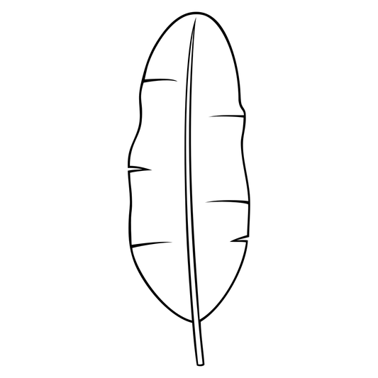 Unique black and white banana leaf vector design for cutting