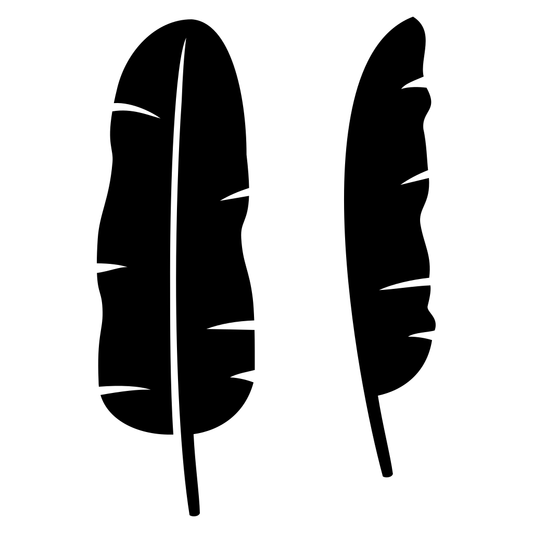 Elegantly designed banana leaf vector silhouette for crafting