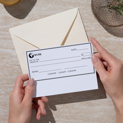 Design for bank check vector suitable for cutting machines