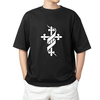 Unique banner and cross tattoo design for cutting machines