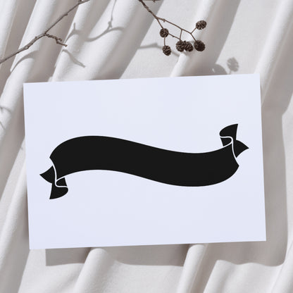 Customizable black banner set for cutting machine projects