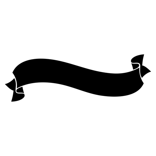 Customizable black banner set for cutting machine projects