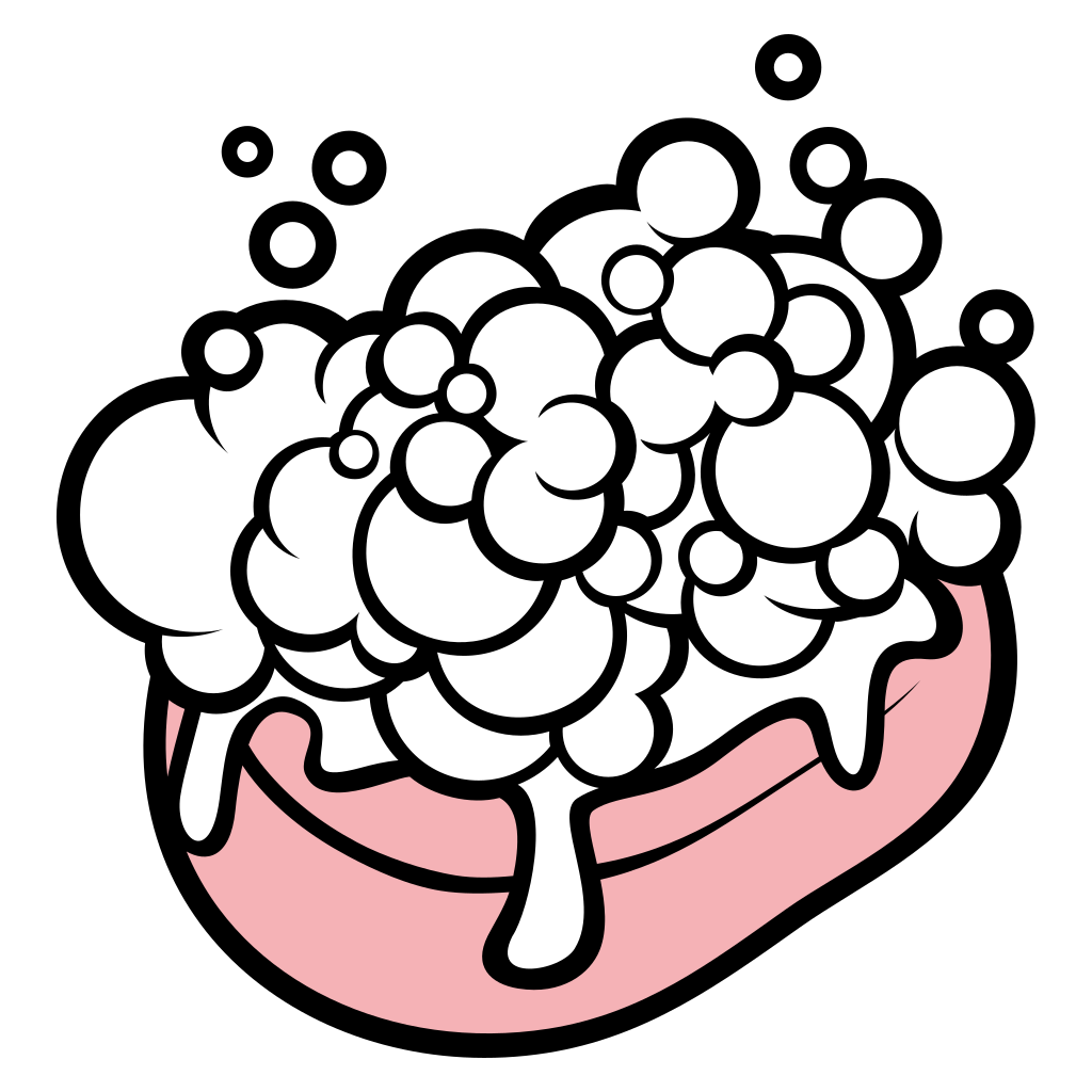 Creative vector illustration of a bubbly soap bar for crafts