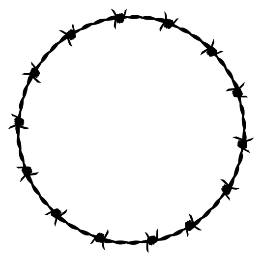 Creative barbed wire vector design for cutting machines