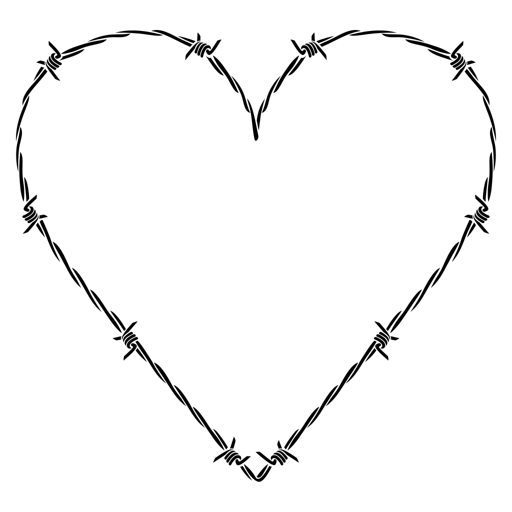 Barbed wire heart design for creative cutting projects