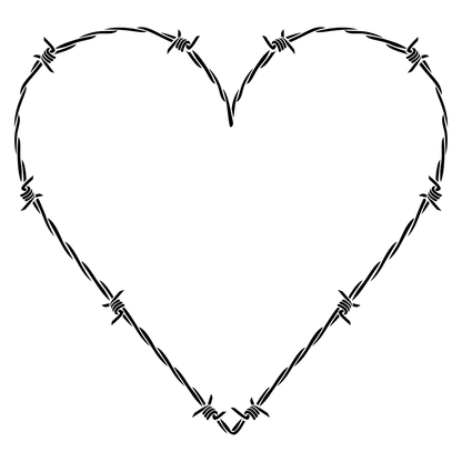 Barbed wire heart design for creative cutting projects