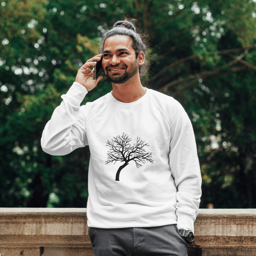 Elegant bare tree silhouette for creative cutting designs