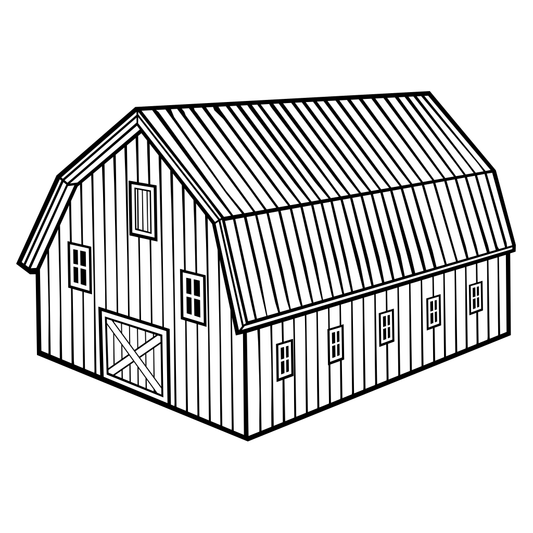 Charming farmhouse barn design for creative cutting projects