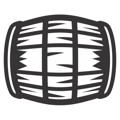 Stylish vector design of a wooden barrel for creative projects