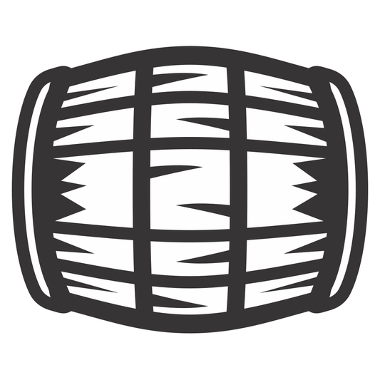 Stylish vector design of a wooden barrel for creative projects