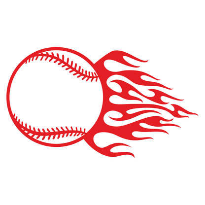 Exciting baseball ball with flames for creative projects