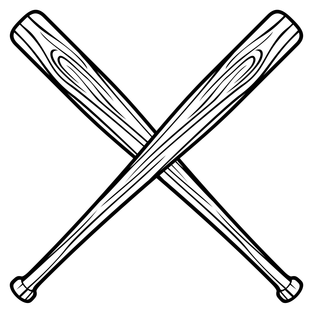 Stylish black baseball bats ready for creative projects