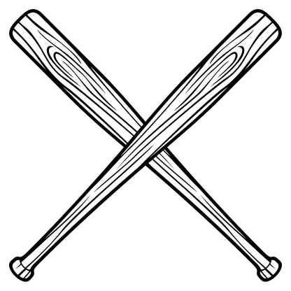 Stylish black baseball bats ready for creative projects