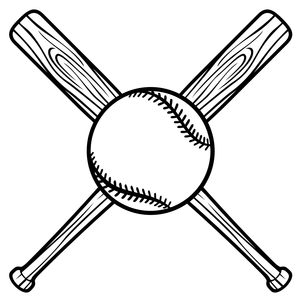 Creative baseball bat vector design for cutting machines