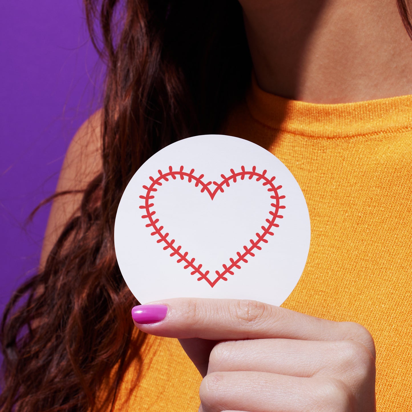 Heart design featuring baseball and softball for enthusiasts