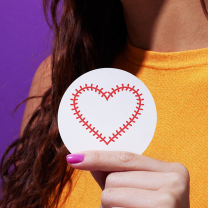 Heart design featuring baseball and softball for enthusiasts