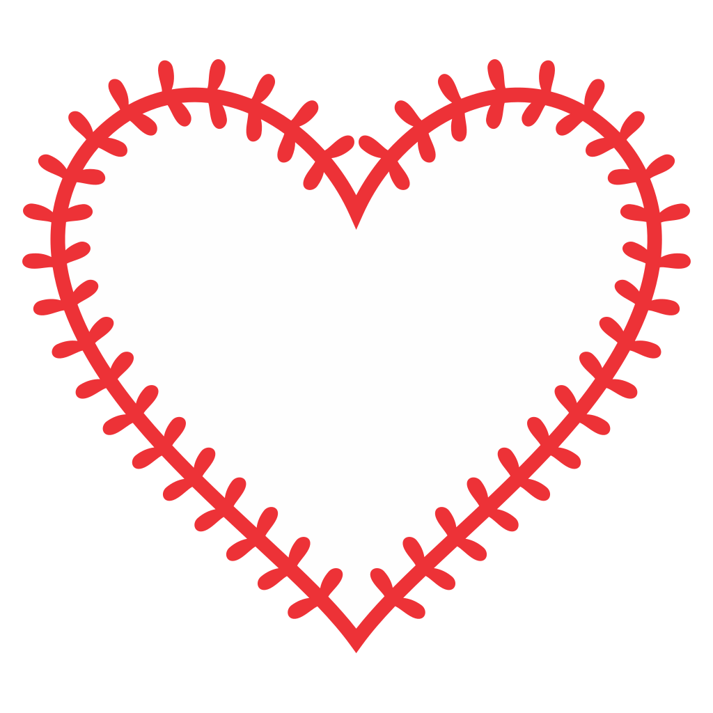 Heart design featuring baseball and softball for enthusiasts