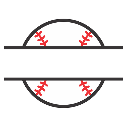 Creative baseball softball monogram design for cutting machines