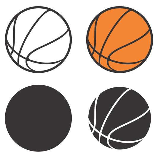 Basketball vector illustrations for cutting projects