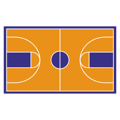 Creative basketball court design for cutting machines