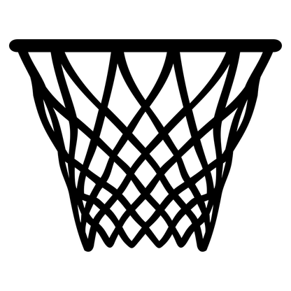 Creative black basketball hoop vector for cutting machines
