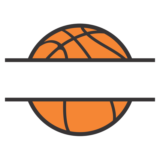 Unique basketball monogram design for personalized crafts