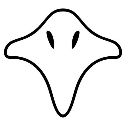 Unique black and white beak silhouette for cutting projects