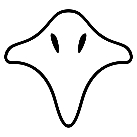 Unique black and white beak silhouette for cutting projects