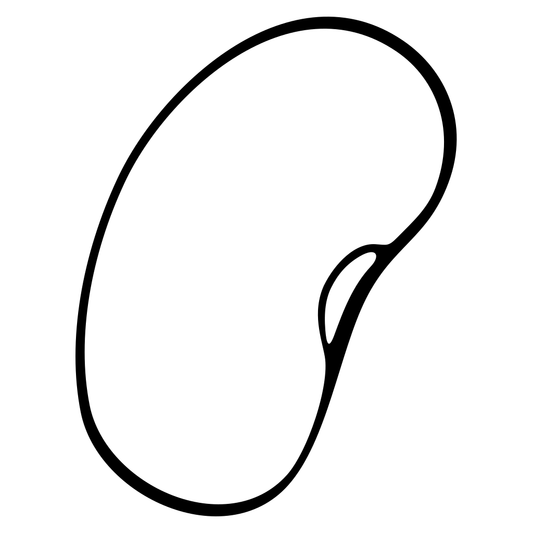 Creative bean shape design for crafting and cutting projects