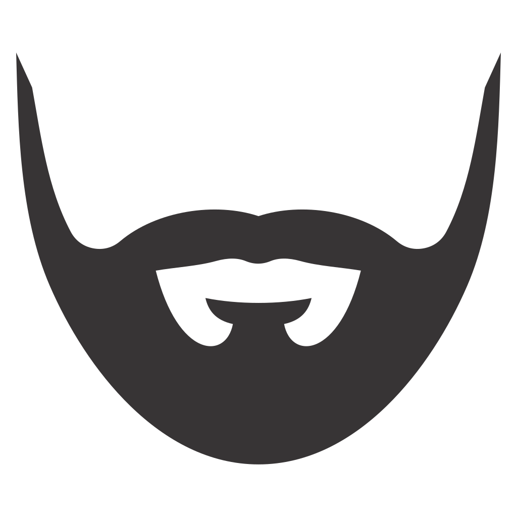 Creative beard silhouette design for cutting machine projects