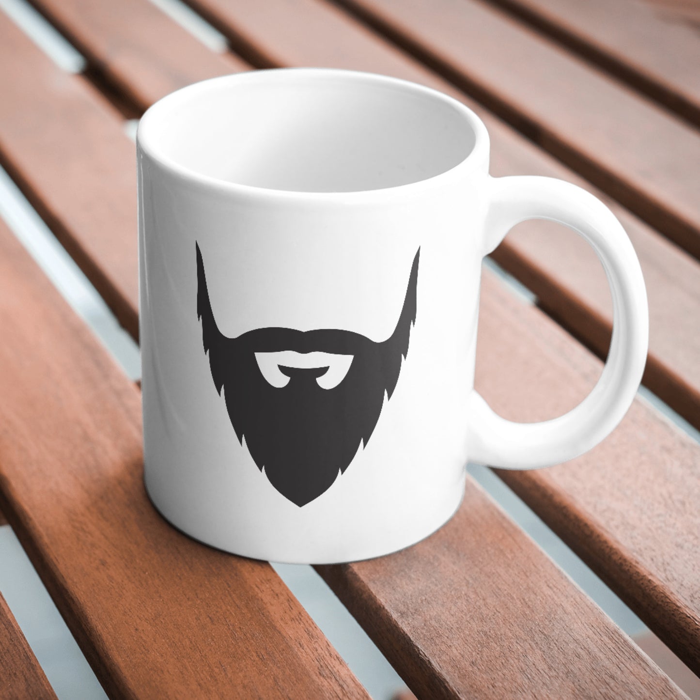 Creative black beard silhouette design for cutting machines