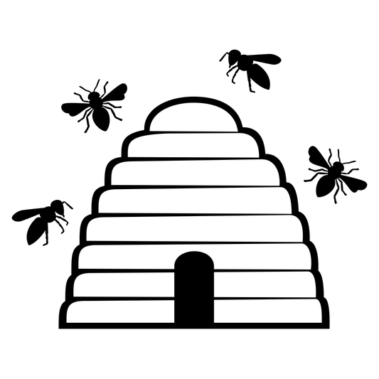 Creative bee hive vector design for cutting machines