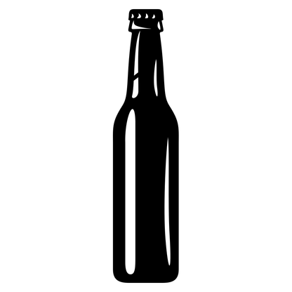 Create elegant vector svg of a classic beer bottle for crafting