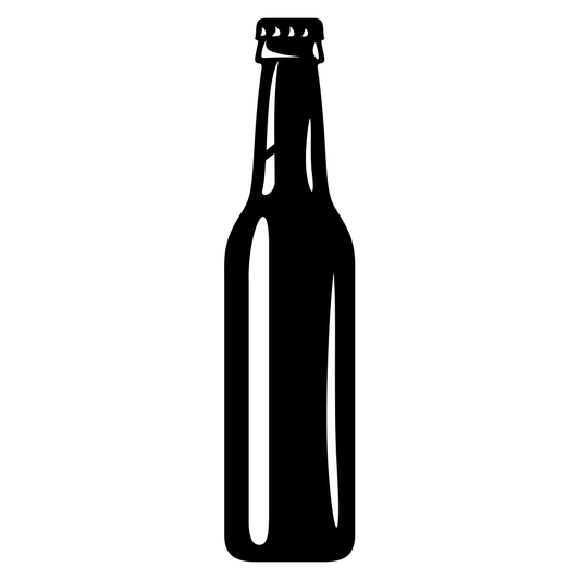 Create elegant vector svg of a classic beer bottle for crafting