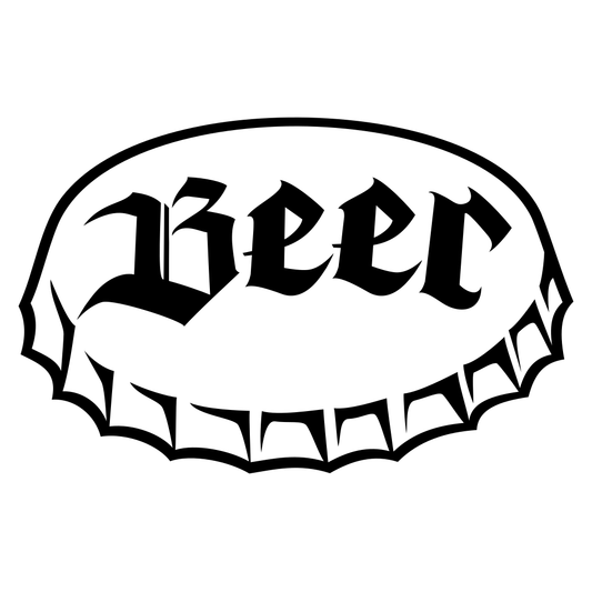 Stylish beer bottle cap design for cutting machines