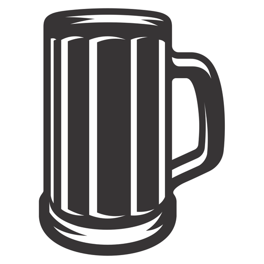 Creative vector design of a classic beer mug for cutting