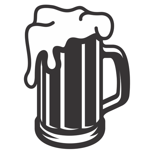 Creative beer mug design for cutting machines