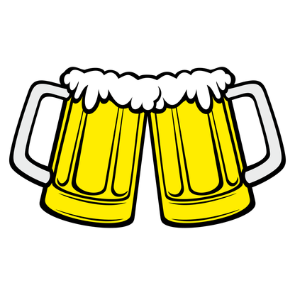 Cheerful beer mugs ready for celebration and fun activities