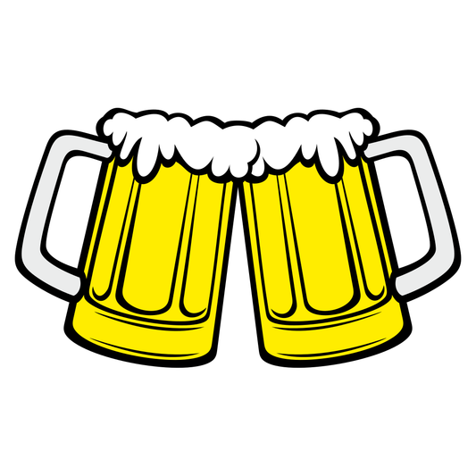 Cheerful beer mugs ready for celebration and fun activities