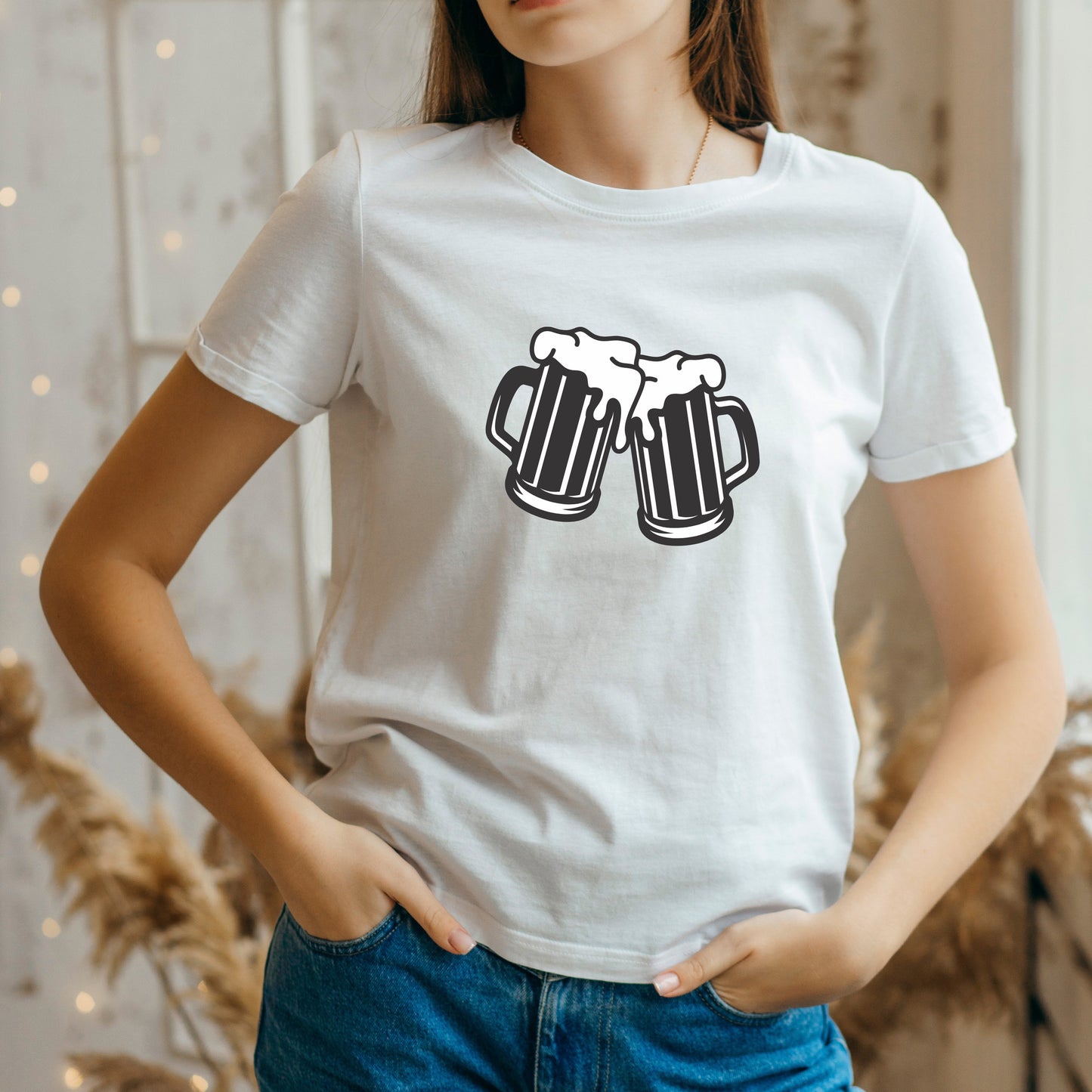 Creative vector design of beer mugs for cutting machine