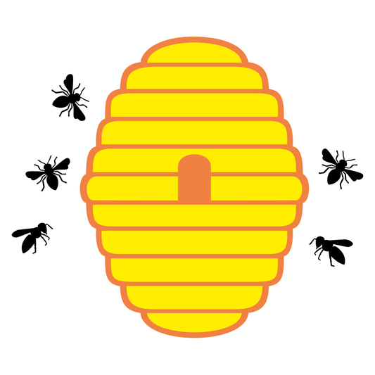 Creative vector design of bees and beehive for cutting projects